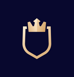 Shield And Crown Logo Template Design