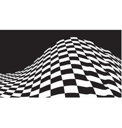 Distorted Black And White Checkered Background