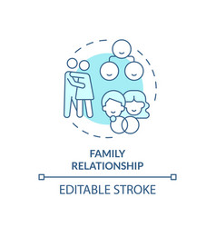 Family Relationship Blue Concept Icon