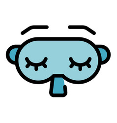 Sleeping Mask Icon Flat