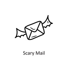 Scary Mail Outline Icon Design