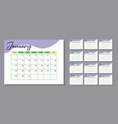 Calendar 2023 Year Set Of 12 Pages Desk