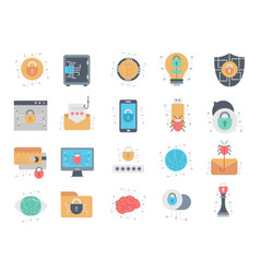 Cyber Security Network Protection Icons