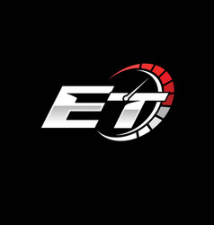 Et Logo Letter Speed Meter Racing Style