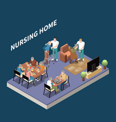 Nursing Home Isometric Background