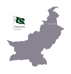 Silhouette Pakistan Country Map