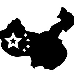 China Country Map Flag Glyph Icon