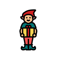 Elf Christmas Xmas Color Icon