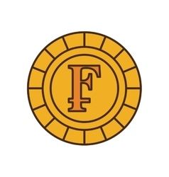 Franco Coin Isolated Icon