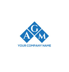 Agm Letter Logo Design On White Background