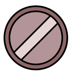 Round Head Bolt Icon Color Outline