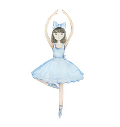 Watercolor Christmas Nutcracker Fairy Ballerina