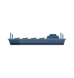 Airplane Carrier Icon Flat Navy Ship