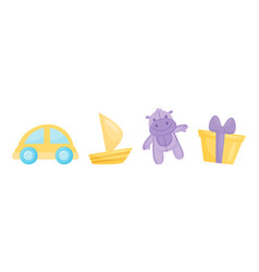 Different Toys For Children To Play With Car Boat