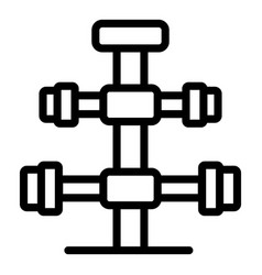 Dumbbell Rack Icon Outline Gym Exercise