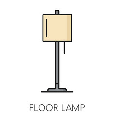 Floor Lamp Furniture Icon Home Interior Item Sign