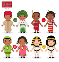 Kids In Different Traditional Costumes Nigeria