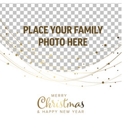 Light Christmas Winter Family Photo Card Layout