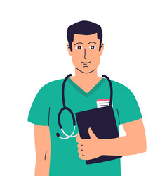 Portrait Young Male Doctor Healthcare