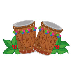 Drum Mridangam Icon Cartoon Isolated