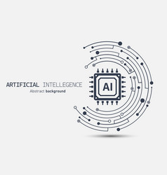 Ai Chips Icon On Crescent-shaped Circuit Board