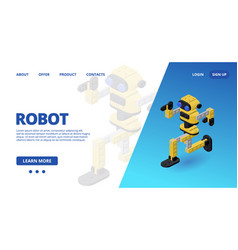 Web Template With A Dancing Robot