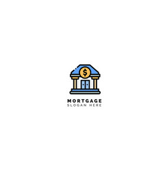 Bank Mortgage Linear Style Sign For Mobile