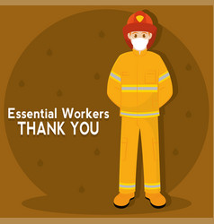 Fireman Thank You Essential Workers