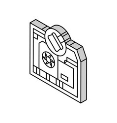 Pc Cleaning Repair Computer Isometric Icon