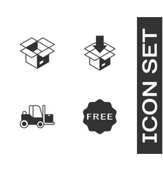 Set Rice Tag With Free Unboxing Forklift Truck