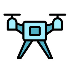 Spy Drone Icon Flat