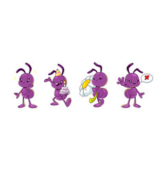 Cartoon Ant Character Isolated Cute Insect