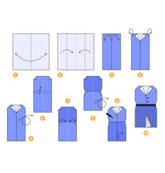 Origami Tutorial For Kids Paper Blouse And Skirt