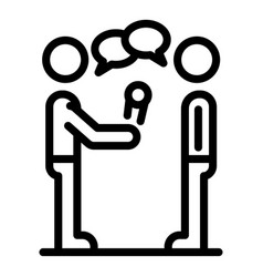 Street Live Interview Icon Outline Style