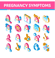 Symptomps Of Pregnancy Element Isometric