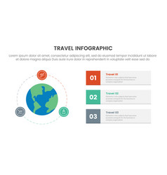 Travel Holiday Infographic With 3 Point Stage