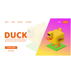 Web Template With A Duck