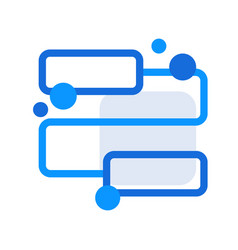 Work Flow Business People Icon With Blue Outline