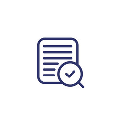 Audit Or Review Line Icon