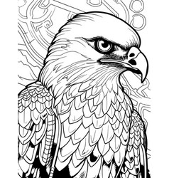 Children Coloring Book Wild Bird Merlin