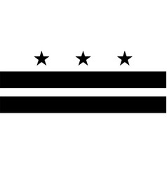 Flag Washington Dc District Columbia Black