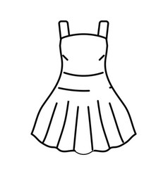 Mini Bride Dress Line Icon