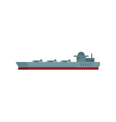 Weapon Carrier Ship Icon Flat Navy