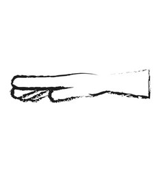 Blurred Silhouette Hand With Extended Fingers