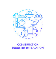 Construction Industry Implication Blue Gradient