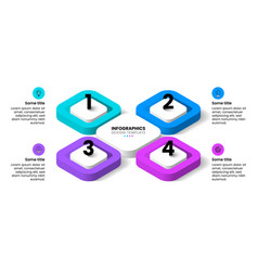 Infographic Template 4 Isometric Squares With