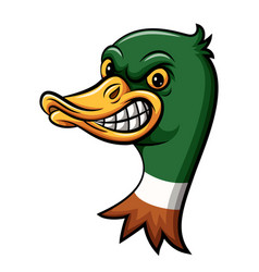 Angry Duck Head Mascot Design