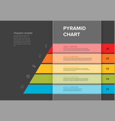 Dark Infographic Pyramid Chart Diagram Template