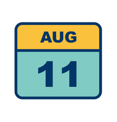 August 11th Date On A Single Day Calendar