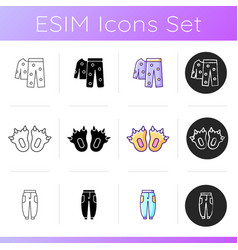 Comfortable Homewear Icon Set